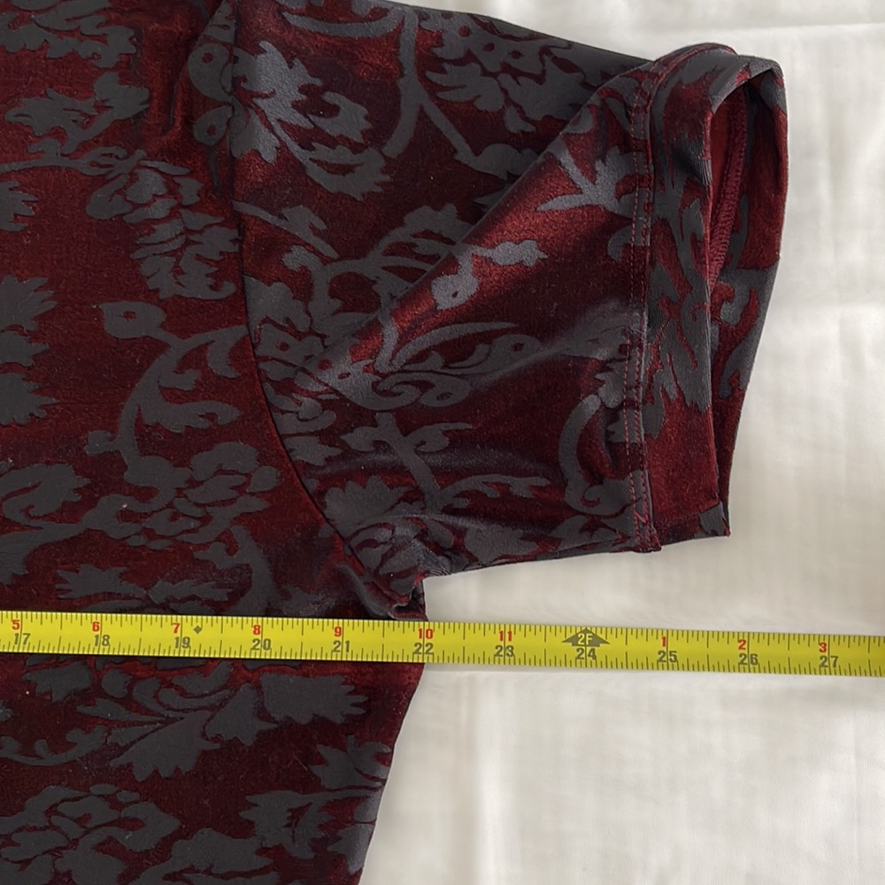Vintage Greg Parry Mens Damask Fitted V-neck Shirt Sz L - Picture 6 of 13